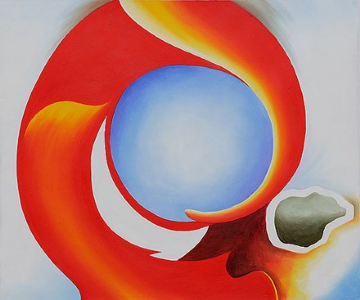Georgia O'Keeffe Goat's Horn With Red