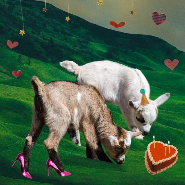 Image of two goats - art for how to love capricorn