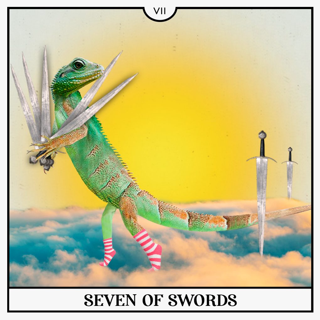 Seven of Swords Tarot Card for Your Guide to the Week of April 4th