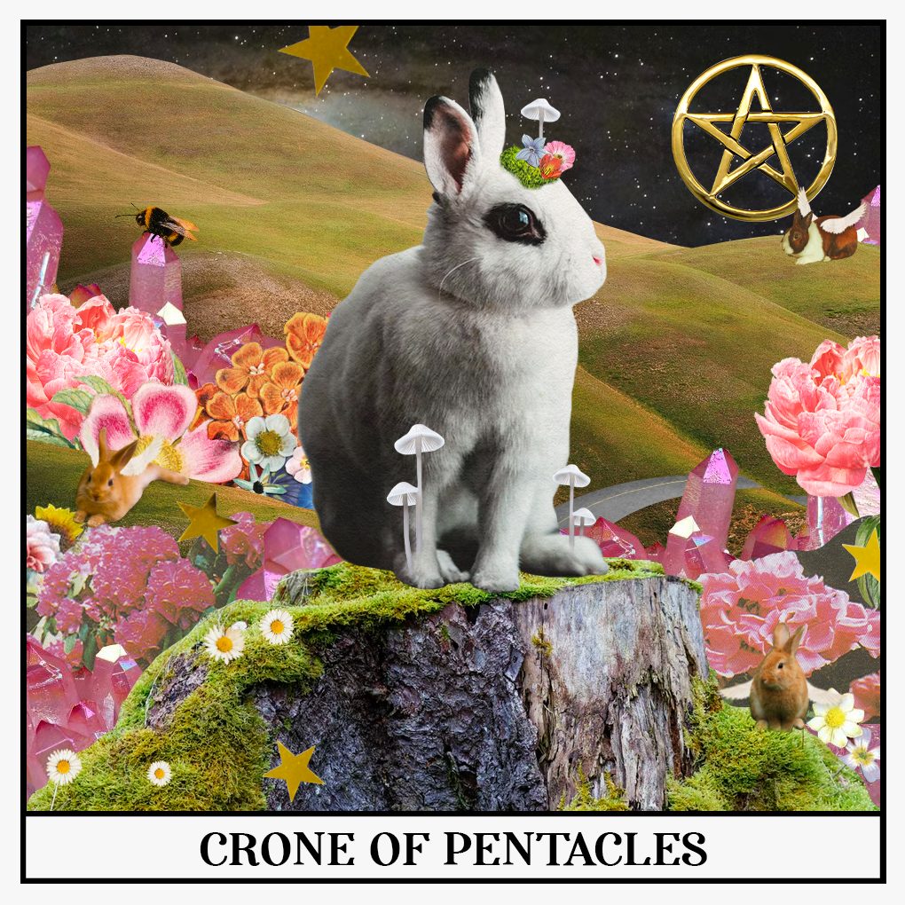 The Crone of Pentacles Tarot Card (our spin on the Queen of Pentacles) for Your Guide to the Week of July 11th