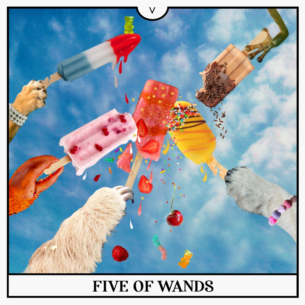 Five of Wands Tarot Card for Your Guide to the Week of July 25th