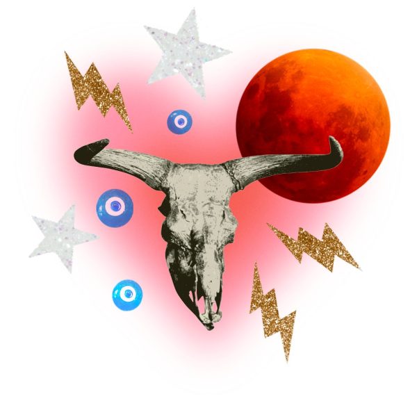 Collage for the lunar eclipse in Taurus