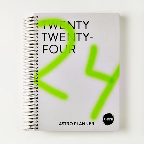 2024 Astro Planner cover with 24 spray painted in green
