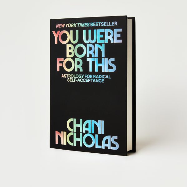The hardback cover of You Were Born For This with rainbow foil lettering