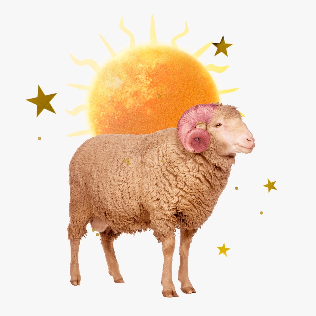 Collage for Sun in Aries horoscopes.